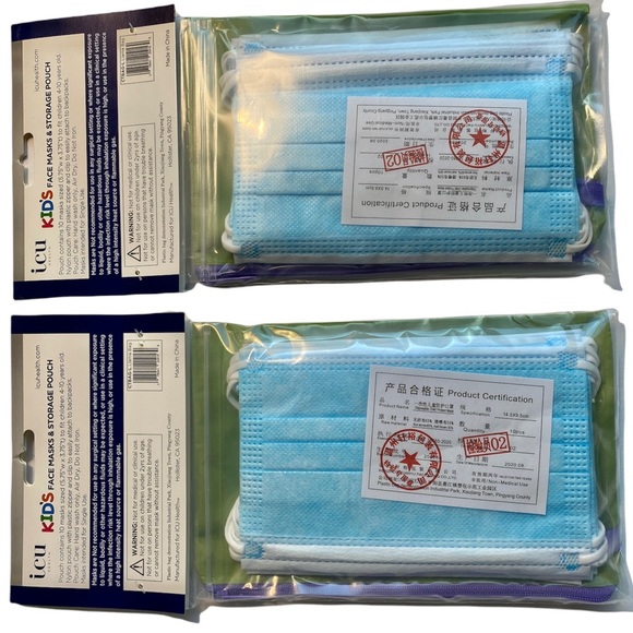 Kids Face Masks & Storage Pouch 2 Packs Children Face Masks with Storage Pouch - Picture 7 of 7